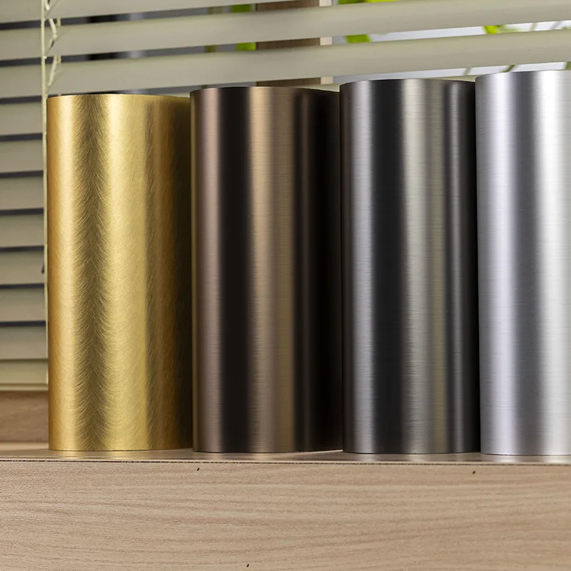 Panel Dinding Serat Bambu Padat Tekstur Logam